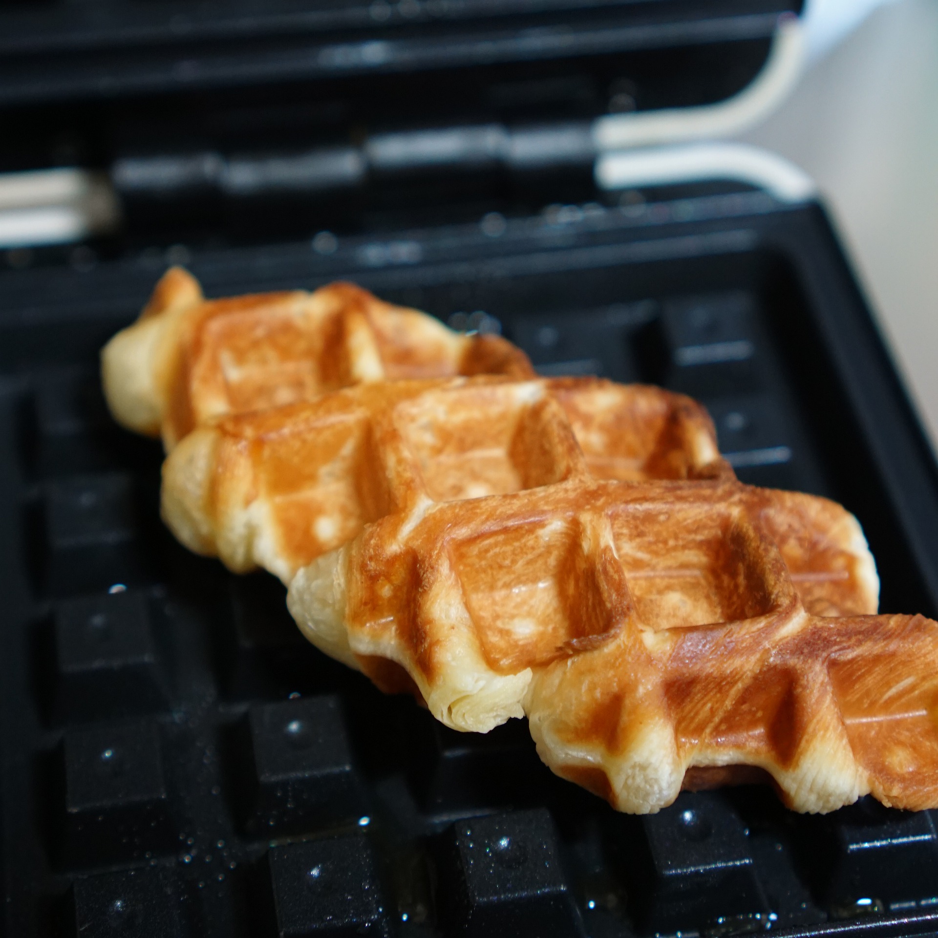 waffle su piastra